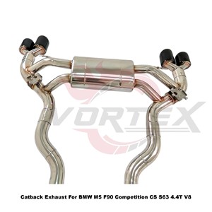 ระบบท่อไอเสียแบบวาล์ว Vortex SS304 Catback สำหรับ BMW M5 F90 Competition CS S63 4.4T V8 ปี 2018-2023 ชุดระบบปรับแต่งแบบติดตั้งได้โดยตรง - Product Image 3