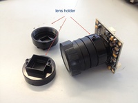 Support d'objectif à monture CS avec distance entre les trous de 22 mm