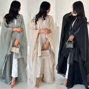Robe musulmane de luxe noire pour <span class=keywords><strong>femme</strong></span> 2026, robe perlée, robe islamique pour <span class=keywords><strong>femme</strong></span> printemps-automne, robe de Dubaï - Product Image 5