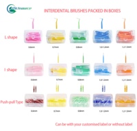 Brosse interdentaire biodégradable 6 tailles, brosse pour appareils dentaires avec poils, têtes de brosse pliables à 360°, antibactérienne, pour adultes