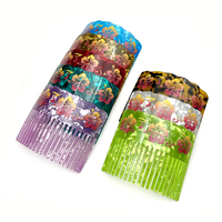 Peignes à cheveux en acrylique tendance, imprimés Plumeria Frangipani, accessoires pour cheveux pour femmes et filles