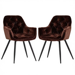 Silla Moderna Tapizada en Terciopelo, Muebles de Lujo Contemporáneos para el Hogar, Sillas de Salón para <span class=keywords><strong>Restaurante</strong></span> y Comedor - Product Image 6