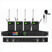 4-Kanal UHF Drahtloses Lavalier-Mikrofonsystem HD TFT Farbbildschirm Shuttle-Knopf Multi-Host Live-Streaming-Show