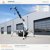 Grue araignée télescopique compacte économique de 1,2 à 12 tonnes, à moteur diesel/essence, avec plateforme rotative à 360°, pour la location industrielle