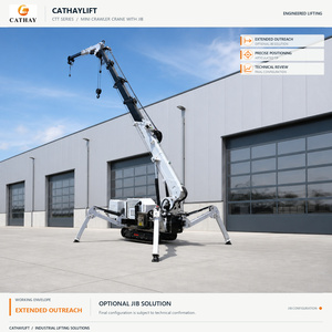 Grue araignée télescopique compacte économique de 1,2 à 12 tonnes, à moteur diesel/essence, avec plateforme rotative à 360°, pour la location industrielle - Product Image 4