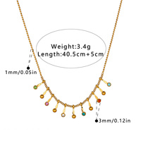 Collier ras du cou en acier inoxydable avec strass multiples pour femme, étanche, chaînes de clavicule, accessoires de bijoux pour le cou, vente en gros