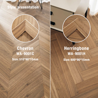 Parquet en bois massif de chêne australien de luxe, qualité supérieure, motif chevron naturel pour intérieur