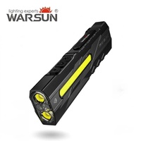 Lampe LED haute luminosité WARSUN T9, lampe torche LED multifonctionnelle, lampe torche EDC durable avec clip de transport