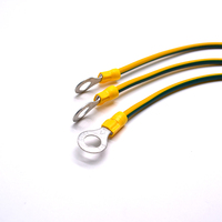 Borne à anneau RD5-8 personnalisée avec connecteur de terre isolé en PVC UL1015 12awg assemblage de fil de câble de terre pour l'électronique