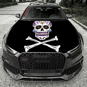 Funda para Capó de Coche Personalizada de 5x4 pies con Diseño del Día de Muertos en México, Ideal para la Mayoría de los Coches y el Mejor Regalo - Product Image 2