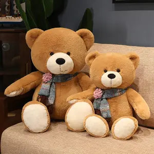 Urso de pelúcia macio de tamanho grande, urso de pelúcia azul roxo para casais, brinquedo de pelúcia para aniversário, desenho animado, 30-110 cm