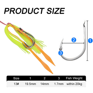 <strong>Madai</strong> <strong>Jig</strong> Assist Hook Custom Rubber Skirts Color 13# Double Hook Inchiku <strong>Madai</strong> Slider <strong>Jig</strong> Assist Hook - Product Image 2