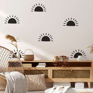 Décoration murale simple de style bohème noir, autocollant mural en PVC auto-adhésif - Product Image 3