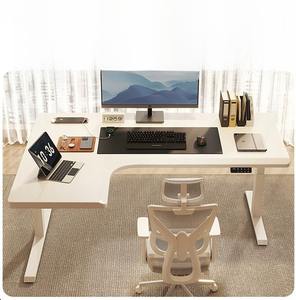 โต๊ะเล่นเกมไฟฟ้ามุมตัว L ขนาด63นิ้วโต๊ะทำงานไฟฟ้าที่ทันสมัยออกแบบตามหลักสรีรศาสตร์ - Product Image 3