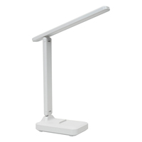 Lampe de bureau LED à trois températures de couleur, lampe de lecture USB pliable tactile, veilleuse/lampe de chevet rechargeable