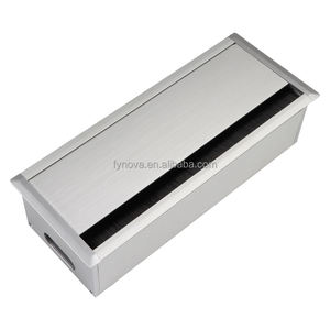 <span class=keywords><strong>Passe</strong></span>-câble en alliage d'aluminium pour mobilier de bureau moderne, prise murale rectangulaire 135 mm, 10A, pour boîtier de câble de charge - Product Image 2