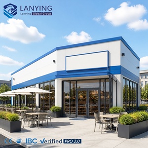 Edificio de Restaurante de Estructura de Acero Prefabricada, Diseño Comercial Moderno - Product Image 1