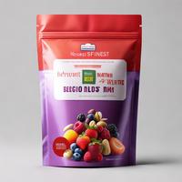 Sachets Doypack refermables en PE plastique 200g 400g pour biscuits, qualité alimentaire, vente en gros