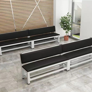 Sillas con Respaldo Acolchado, Sillas de Picnic, Bancos Largos para Área de Descanso, Sillas de Espera para Barbería, Bancos con Respaldo - Product Image 4