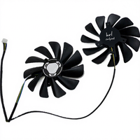 Ventilateurs de refroidissement pour carte graphique XFX RX 5500XT/5600XT/5700/5700XT Thicc II Pro Series Desktop AB0281 95mm 4Pin Roulement en alliage 21dBA