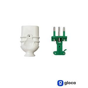Gloca 5x Enchufe de Alimentación Profesional 10A 2P+T Blanco Macho Estándar Italiano 250V - Product Image 3