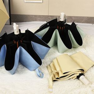 Promotional Full <b>Automatic</b> Open Close 3 Folding Polyester Pongee Travel Windproof <b>Umbrella</b> for Gift With Logo - Product Image 2