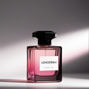 Nuevo Diseño, Botella de Perfume Cuadrada/Rectangular Vacía, de Vidrio Transparente/Negro, de 30ml, 50ml, 100ml, 20ml, con Tapa Cuadrada Negra - Product Image 3
