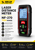 Télémètre laser numérique industriel portable avec étanchéité IP67, précision de 2 mm, calcul de surface/volume et niveau à bulle