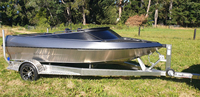 2025 Meilleur yacht à moteur intérieur de bateau à réaction en eau peu profonde en aluminium de 14 pieds à vendre
