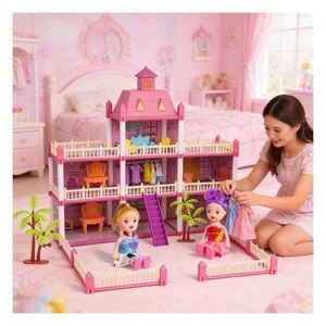 Juego de Muebles para Casa de Muñecas, Miniatura de Plástico, Juguete DIY con Figuras - Product Image 5