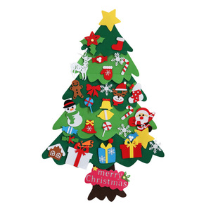 Adhesivo de pared de árbol de Navidad festivo decoración de fieltro adornos navideños elegantes para la temporada de vacaciones - Product Image 2