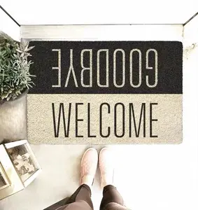 Customized Printed Welcome Door Mat Outdoor Pvc Coco Coir Door Mat for door entrance