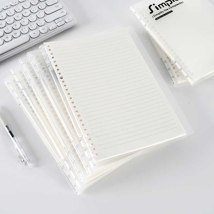 Eco-Friendly Plastic Notebook, Transparent 3-Ring Loose-Leaf Notebook ...