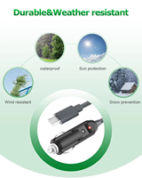 Hot-Sell Startlink Mini 2-en-1 Kit de câble d'alimentation CC Portable USB C Type-C Chargeur de voiture 5A Charge rapide PVC Veste Satellite