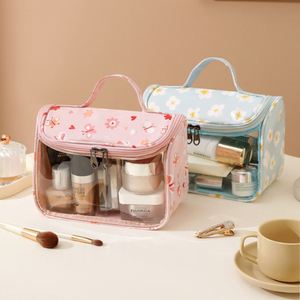Organizer <b>Clear</b> Travel Toiletry <b>Bags</b> PU Zipper WaterProof Makeup PVC Cosmetic <b>Bags</b> Hot Sells Large Capacity <b>Bag</b> - Product Image 1