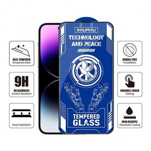 ฟิล์มกระจกนิรภัยเทมเปอร์0.33มม. <span class=keywords><strong>250</strong></span>เต็มจอสำหรับ <span class=keywords><strong>iPhone</strong></span> 12 13 14 15 16 17เทคโนโลยี alkg Peace - Product Image 3