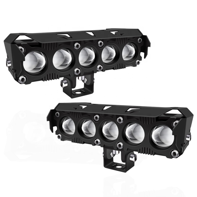 2 Pcs Dual Fans Motorcycle Spotlight Led Driving Fog Light Yellow White Super Brightness Headlight Work Light for Car Truck