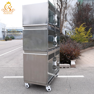 सबसे अच्छी कीमत में 3-परत स्टेनलेस स्टील पालतू फोल्डिंग पिंजरे के लिए 8 दरवाजों के साथ कुत्ते निदान पशु चिकित्सा संयोजन - Product Image 4