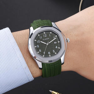 <span class=keywords><strong>Orologio</strong></span> al Quarzo PLADEN da <span class=keywords><strong>Uomo</strong></span>, Stile Sportivo, <span class=keywords><strong>Verde</strong></span> Blu, Cinturino in Silicone e Acciaio, Impermeabile, Lancette Luminose - Product Image 4