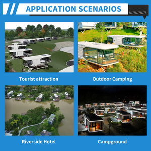 Capsule spatiale modulaire, maison hôtel, mini-maison préfabriquée mobile, villa, bureau pour séjours en camping, station balnéaire, cabine de capsule - Product Image 2