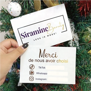 Carte <span class=keywords><strong>de</strong></span> visite personnalisée pour petite entreprise, carte <span class=keywords><strong>de</strong></span> remerciement avec nom d'entreprise - Product Image 4