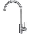Modern Single Handle Kitchen Faucet Brushed Nickel Deck <b>Mounted</b> Pull Down <b>Spray</b> Contemporary Design - Product Image 3