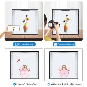 Luz de Anel Portátil Dobrável PULUZ 40cm com USB, Estúdio de Iluminação para Fotografia, Caixa de Estúdio com <span class=keywords><strong>6</strong></span> Fundos Coloridos de Dupla Face - Product Image 6