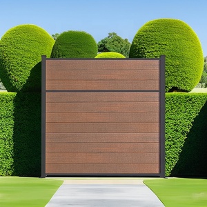 Venta directa de fábrica Valla compuesta de plástico y madera ignífuga Valla de jardín de privacidad Valla compuesta de privacidad clásica para exteriores - Product Image 5
