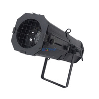 Projecteurs profilés LED à zoom automatique 200W, éclairage de scène ellipsoïdal avec contrôle DMX512, angle de faisceau 19-55°, blanc chaud 3500K