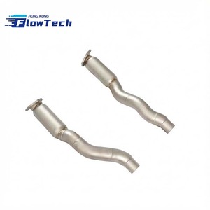 Downpipe haute performance pour Porsche Cayenne 958.1 958.2 4.8T V8 Twin Turbo en acier inoxydable 304 à fixation directe - Product Image 1