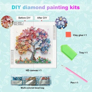 Commercio all'ingrosso albero di carta da disegno diamante 5d mosaico di diamanti fai da te - Product Image 4