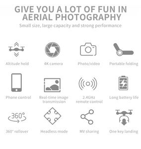 E88 động cơ không chổi than Dual-Camera Quadcopter tầm xa không người lái trên không để chụp ảnh trên không độ nét cao - Product Image 4