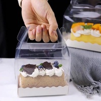 Personnalisé Imprimé Pain Sandwich Hot Dog Anniversaire Pop Cadeau En Plastique Transparent Gâteau Brownies Boîtes D'emballage