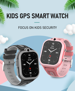 Jam tangan pintar pelacak GPS anak, dengan fungsi SOS, SIM siap 4G, casing plastik & tali karet, antiair IP67, baterai tahan lama - Product Image 2